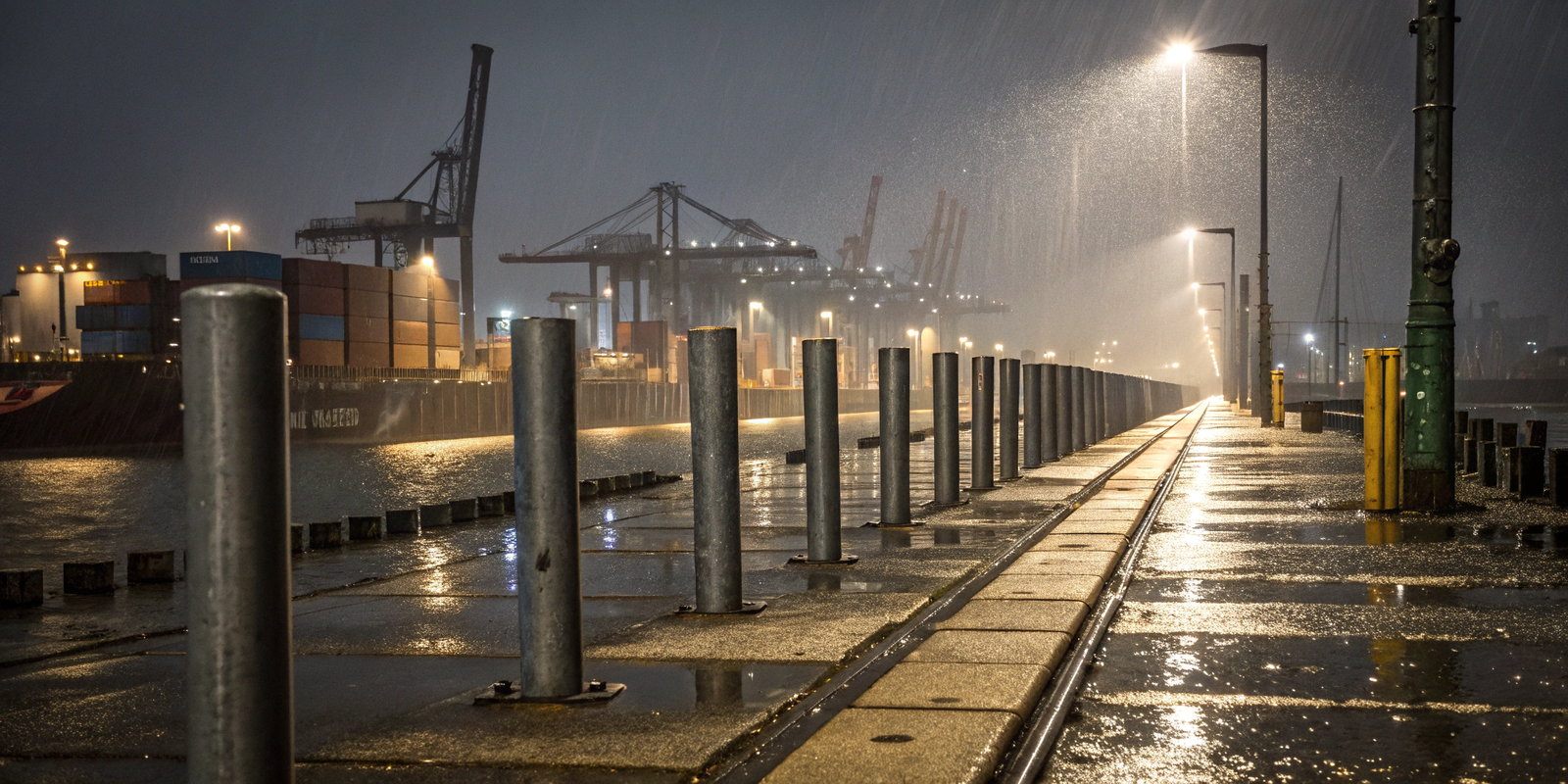 galvanized poles in industrial zones