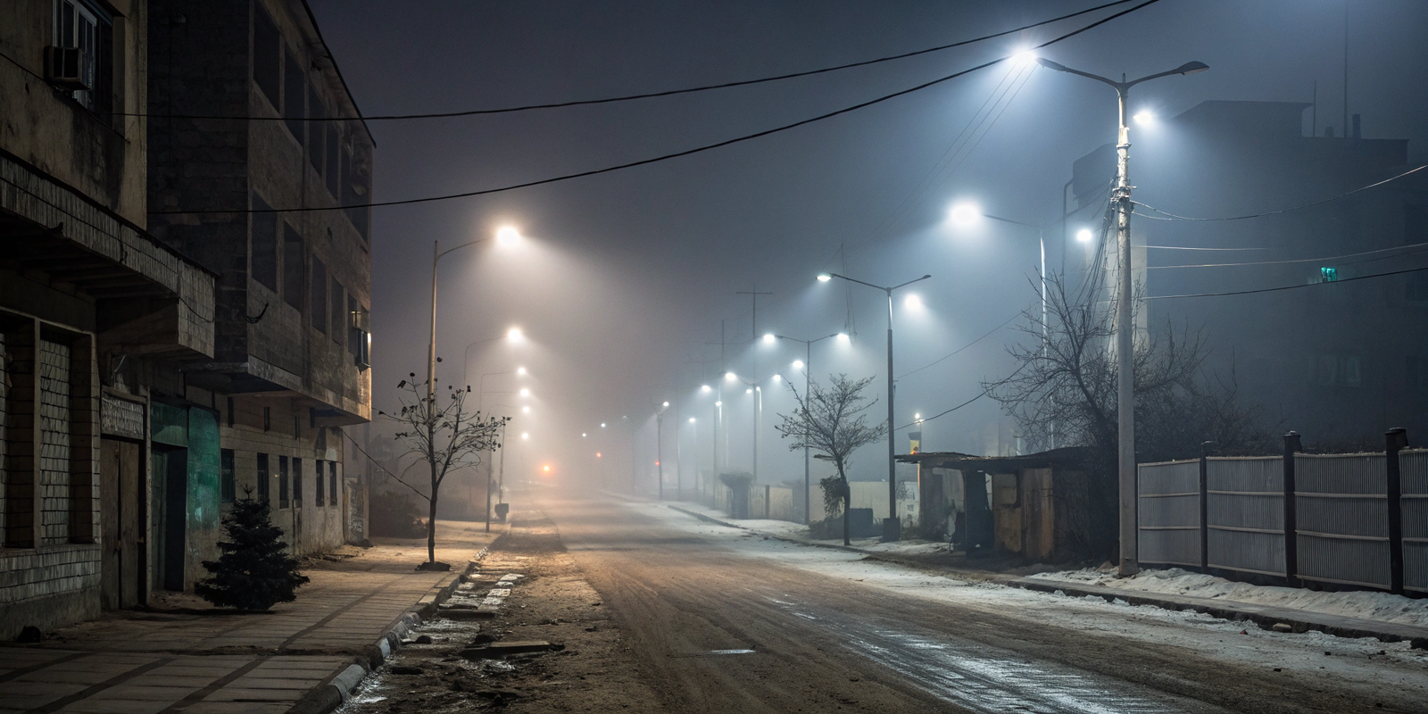 fluorescent street lights